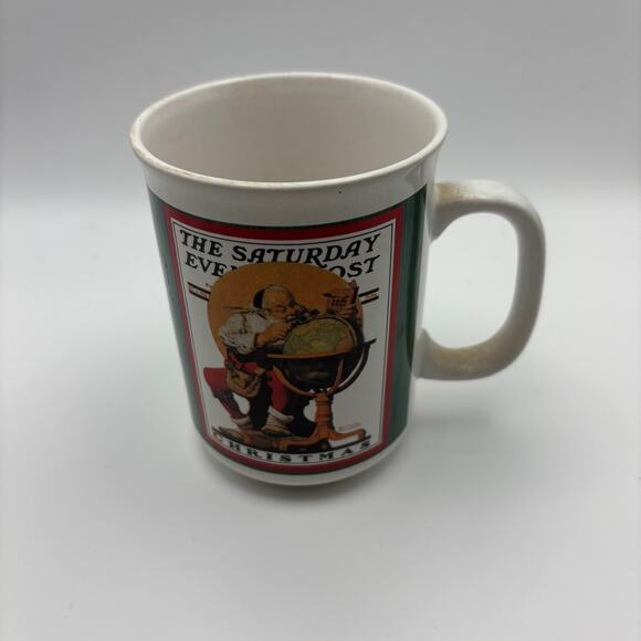 Lot of 3 Norman Rockwell Saturday Evening Post Christmas Mugs Cups Westwood - Picture 5 of 15